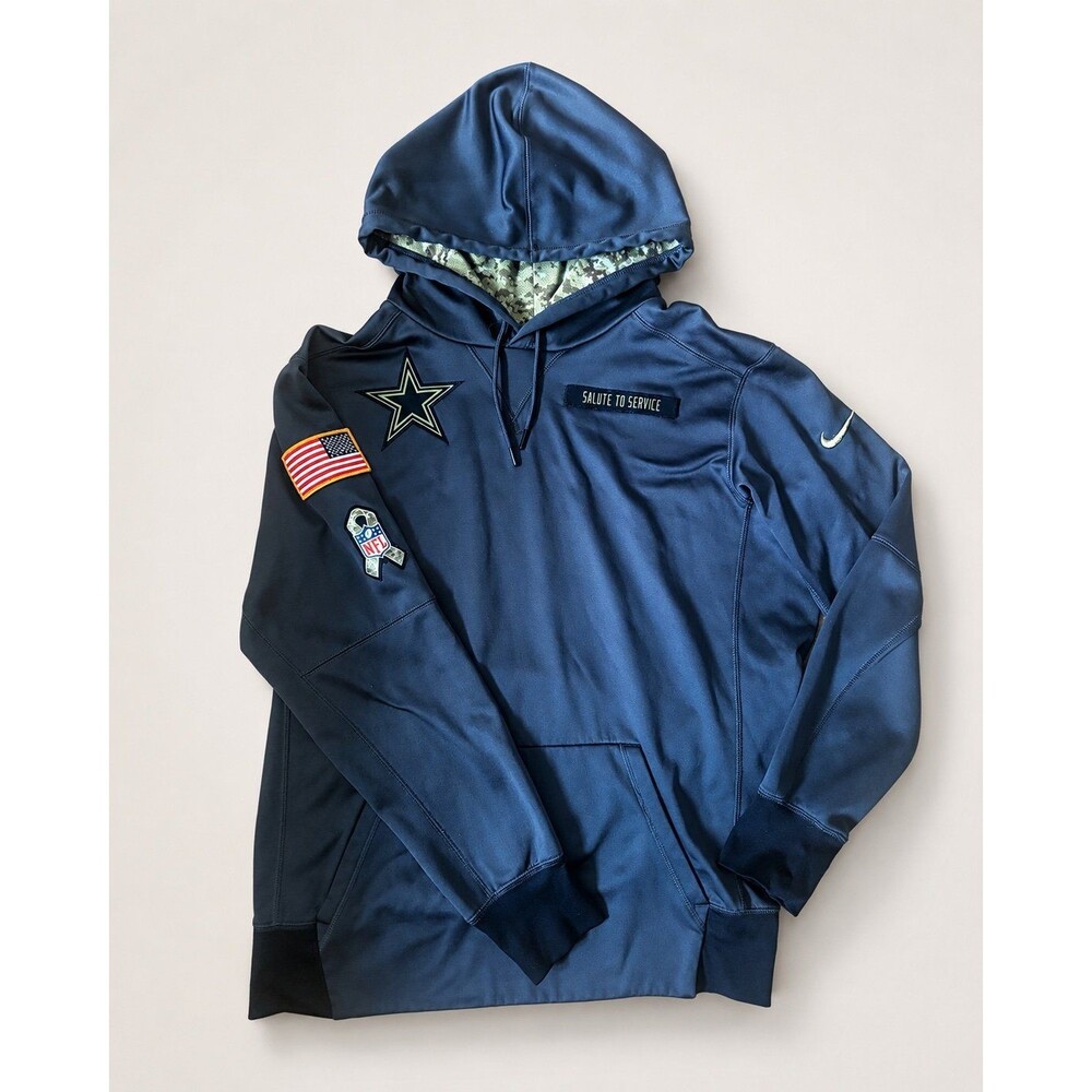 Nike Dallas Cowboys Salute to Service Hoodie Mens Large NFL Therma-FIT Pullover